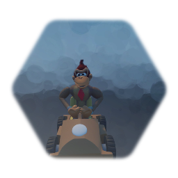 Donkey kong in a go kart