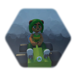 Ami bandicoot in a go Kart