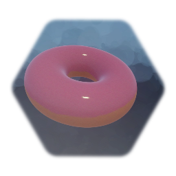 Glossy pink donut
