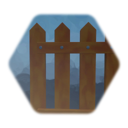 Wooden fence section