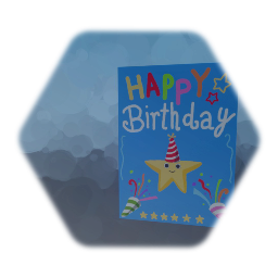 Birthday Card Template (Party Star)