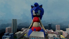 Giantess Growth Sonica V4 In City V3 with Sonic