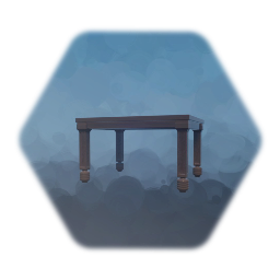 Wooden table with ornate legs
