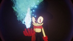 Zendir the Hedgehog using the blue flames