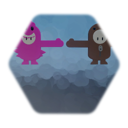 Mr molecule and sackboy fallguys