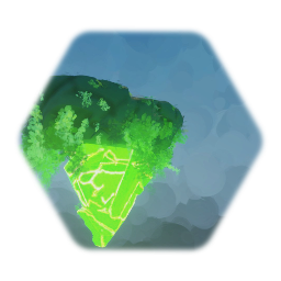 Mossy Floating Crystal Rock