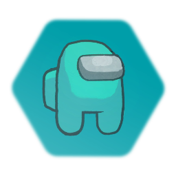 Cyan Among Us Crewmate