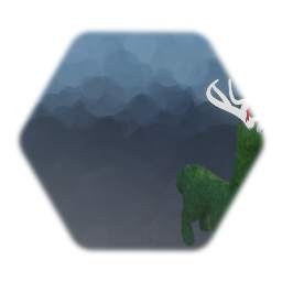 Talking topiary reindeer