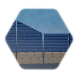 Blue brick wall pack