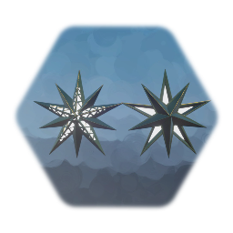 Christmas Tree Topper Star Gold White Glow front and back