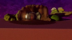 Underground home sunset