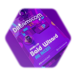 The Bald Wizard  #DreamsCom21 Lanyard Template