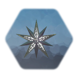 Christmas Tree Topper Star and Ornament Gold and White Glow