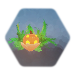 Flower pumpkin fetus devil