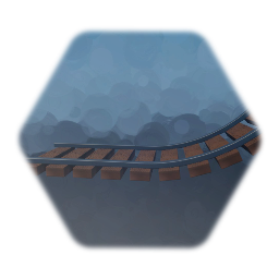 Upward-Curved Railway Track