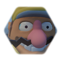 Wario puppet but the face is rigged