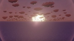 Cloudy sunset over an ocean