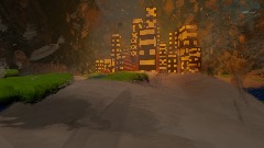 Foggy Night Snowy city