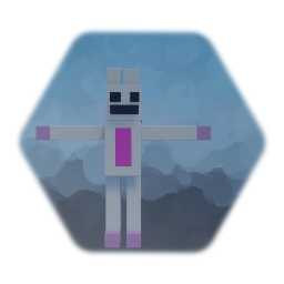 Block guy with bunny suit