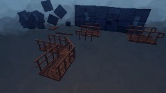 Cartoon Style Metal Panels w/ Walkway Pieces