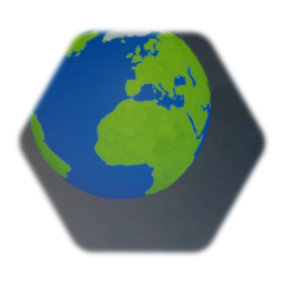 Blue and green earth sphere/globe