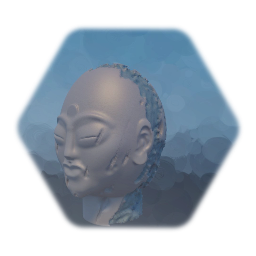 Remix of Buddha head stone