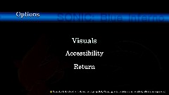 SONIC: Blue Inferno Options Menu