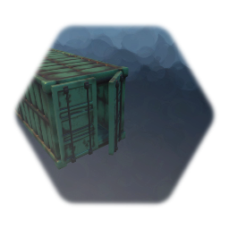 Container Green Rusty/ Door gap opened Remix