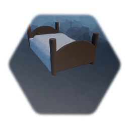 Bed w/ wood frame