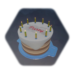 Birthday cake with plate