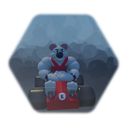 Koala kong in a go Kart