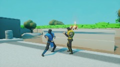 Sub-Zero Vs Scorpion In Shang Tsung's Courtyard