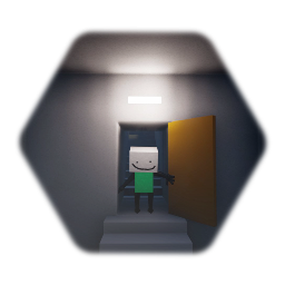 Arty checks the basement template