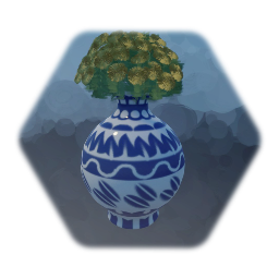 China Vase with Flowers