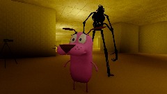 Courage The Cowardly dog in Backrooms remastered demo 2