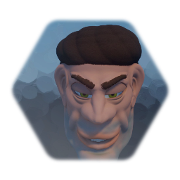 Bald head with medieval monk hair