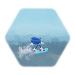 Remix of M06 sonic snowboard with snow effects