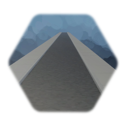 Long City Street w/ Sidewalk