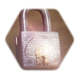 Fair-Sized Silver-and-Bronze Padlock
