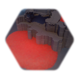 Volcano Rolling Boulders Obstacle