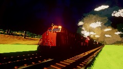 Freight train Ride in the golden hour