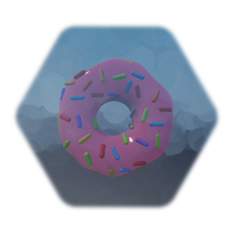 Pink-Frosted Sprinkled Donut