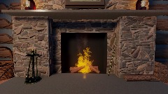 Fireplace of Vick's cabin