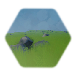 XL Grassy Tile With Rocks