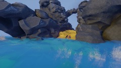 Mario in Volcano Island