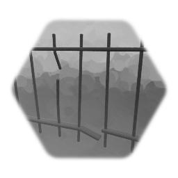 Damaged basic iron railing section