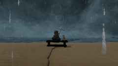 Elephant and Dog at the Bench