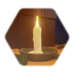 Candle in Iron Holder