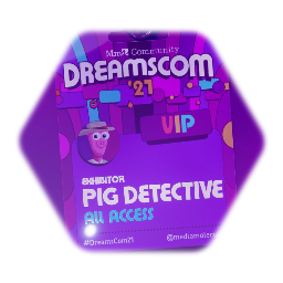 #DreamsCom21 Lanyard - Pig Detective