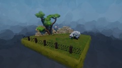 Diorama Field with sheep